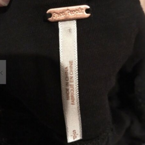 Free People Black Laced Body Con Dress NWOT - Picture 6 of 6